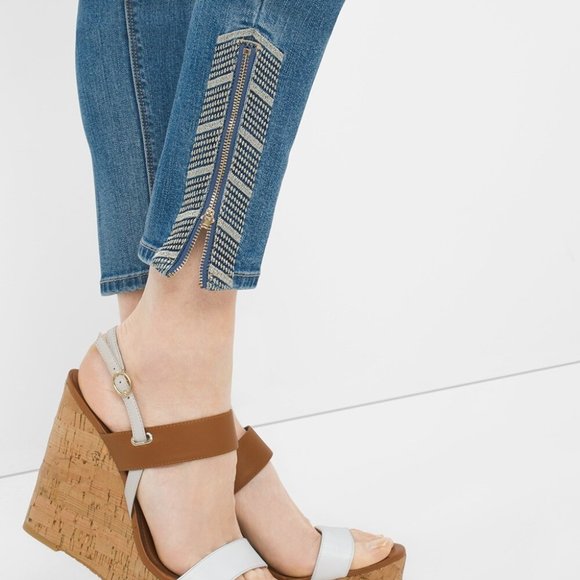 NWOT WHBM ANKLE-ZIPPER The Skimmer Jeans - Picture 1 of 6